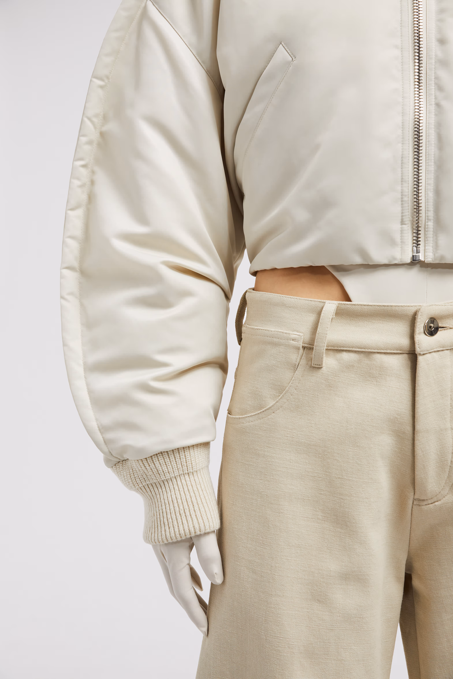 Moncler x Willow Smith Malek Hooded Short Down Jacket Women White Ivory Moncler 6
